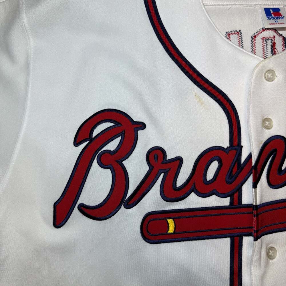 Vintage 90s Atlanta Braves Russell Athletic Home Baseball Jersey Size XL - Picture 10 of 11